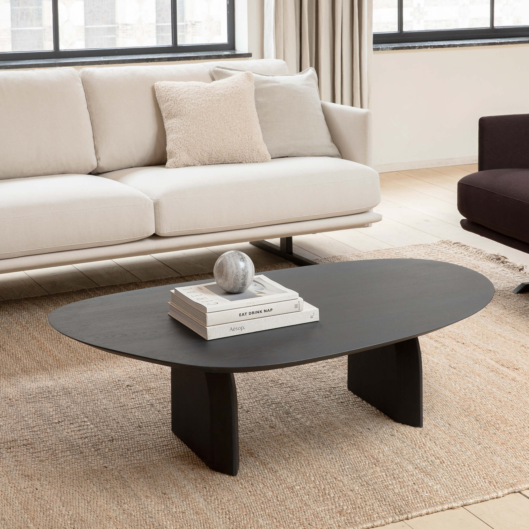 Walnut oak store coffee table